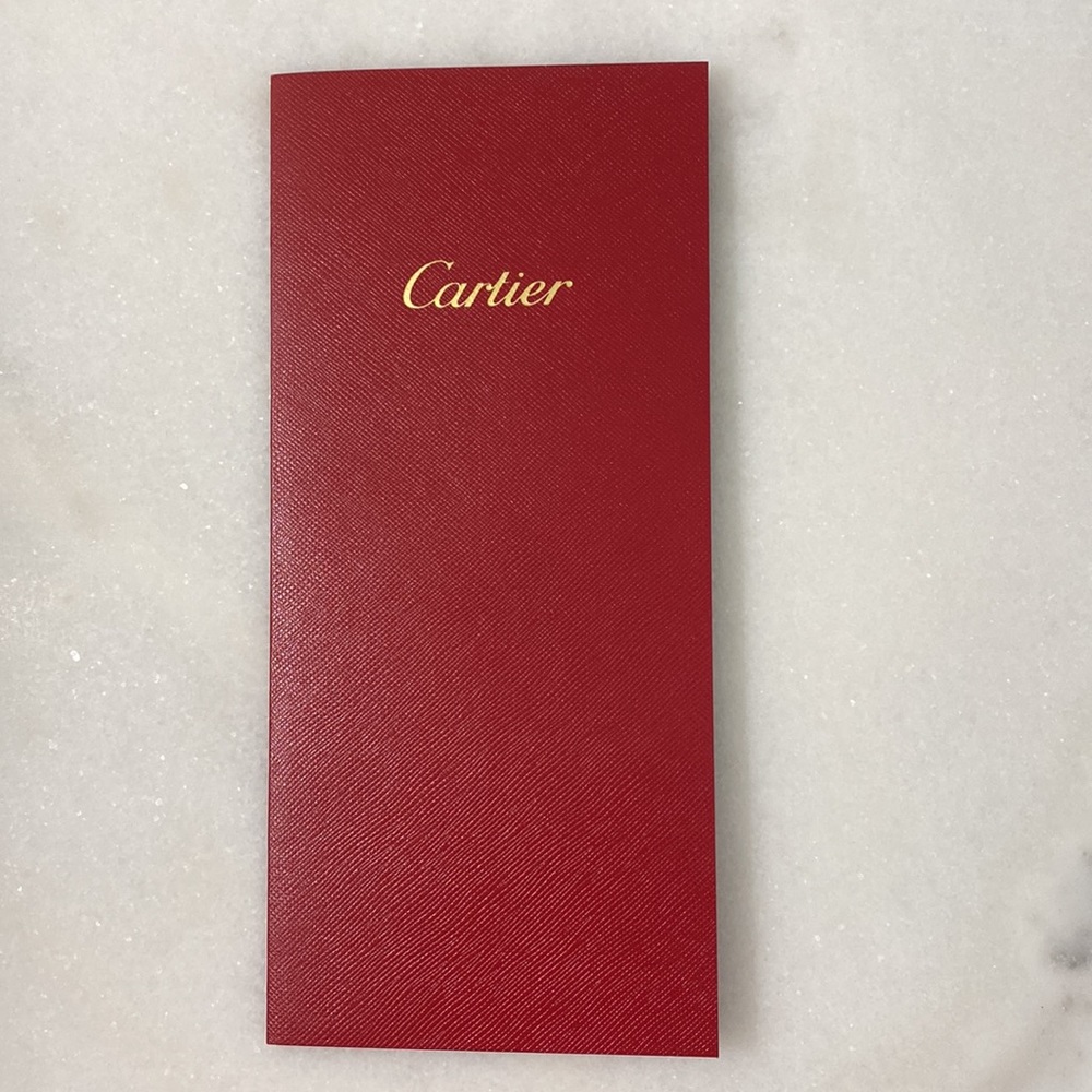 Authentic Cartier Receipt / Money Holder